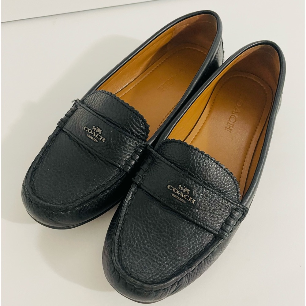 Coach Black Odette Loafer Flats - Size Women's 7 B